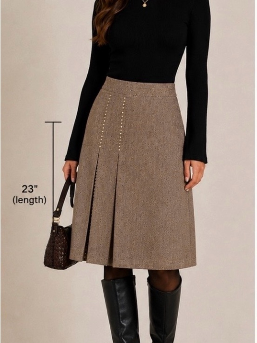House of Fraser Tweed A-Line Skirt Size: UK 14 / US 10 / EU 42